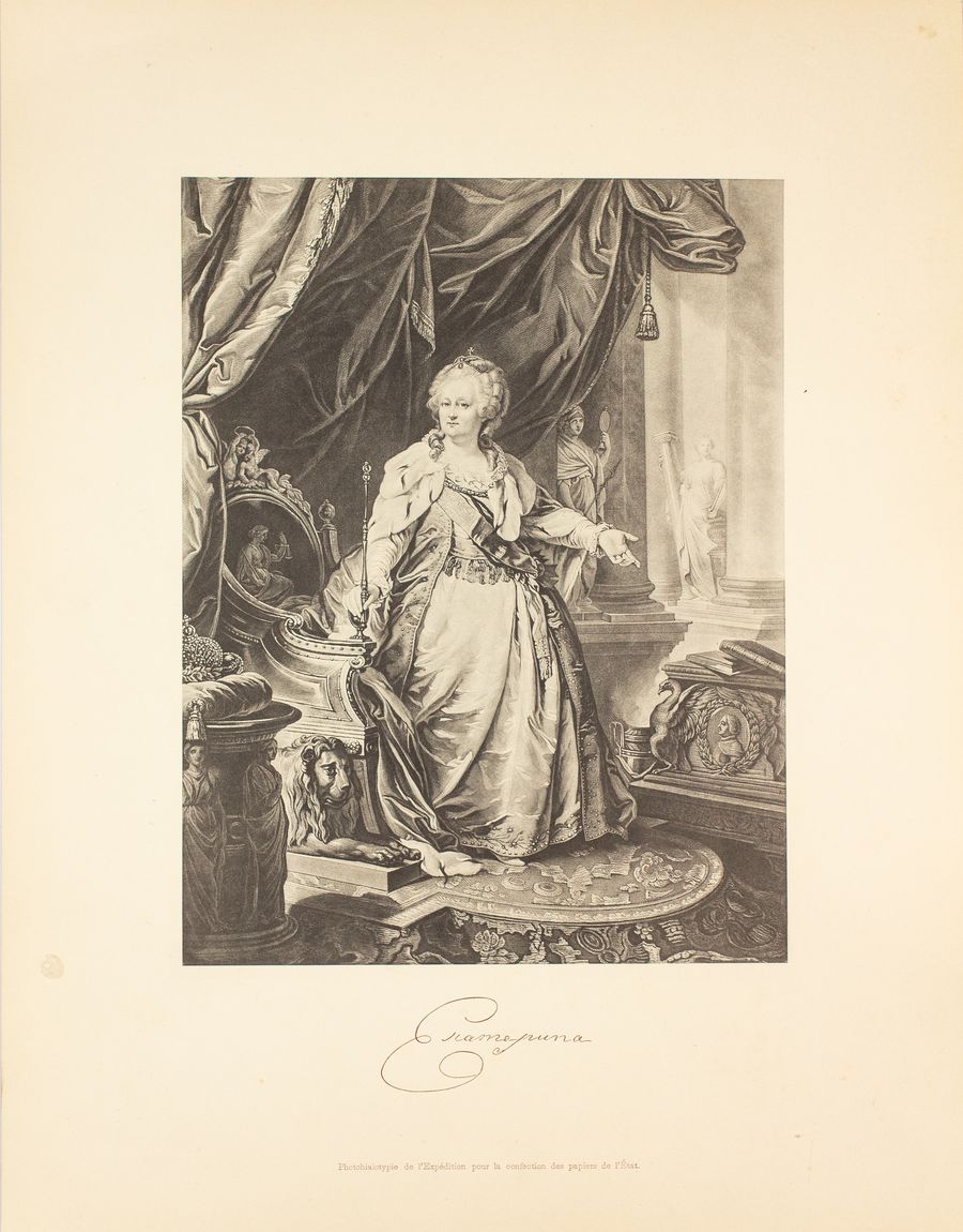 Catherine II. Héliogravure. St. Pétersbourg, Expédition pour la confection des [...]