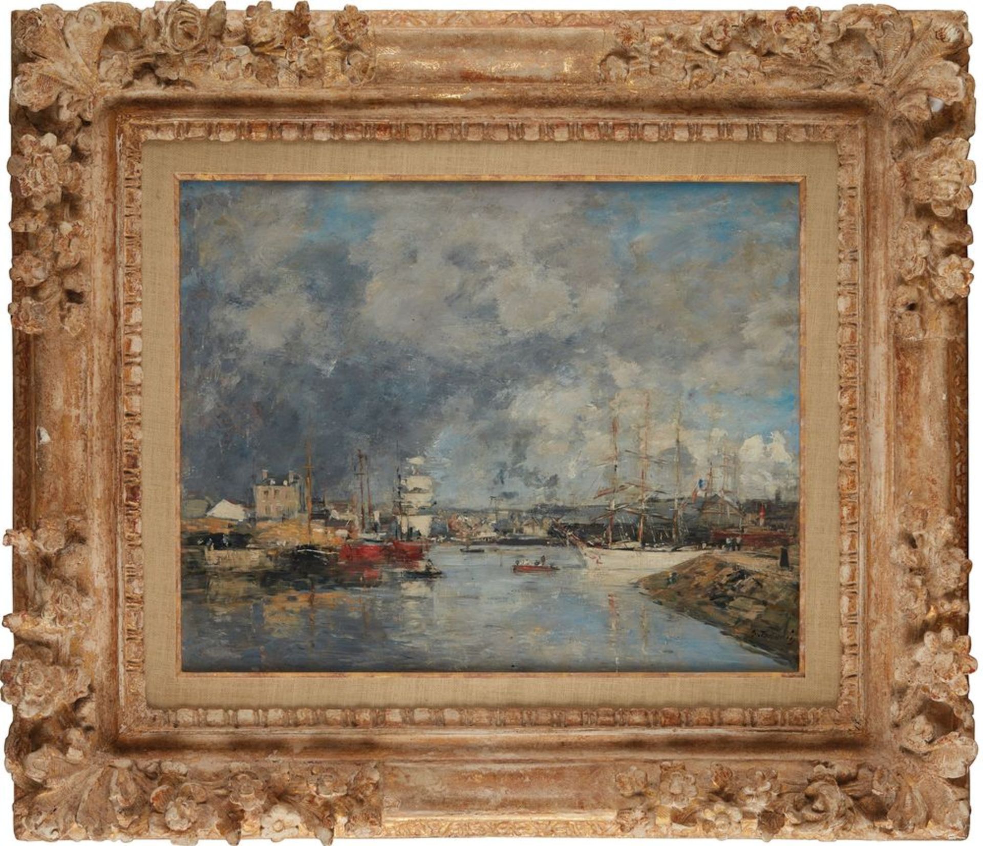 EUGÈNE BOUDIN (1824 - 1898) - View on the Port of Dieppe Signed ‘E. Boudin’ [...] - Bild 2 aus 2