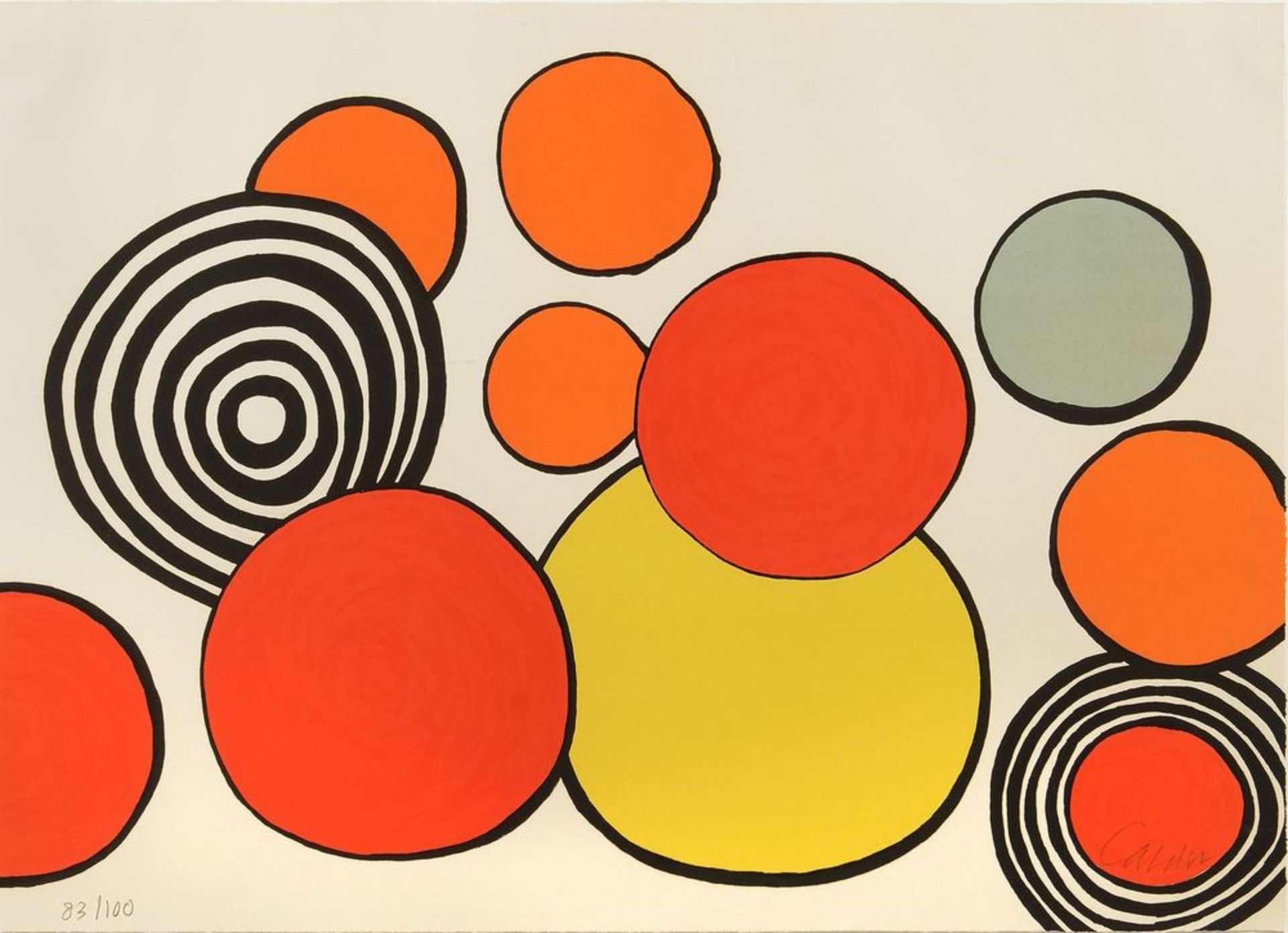 Alexander CALDER (1898- 1976) - Composition with Circles Lithograph on paper Signed [...]