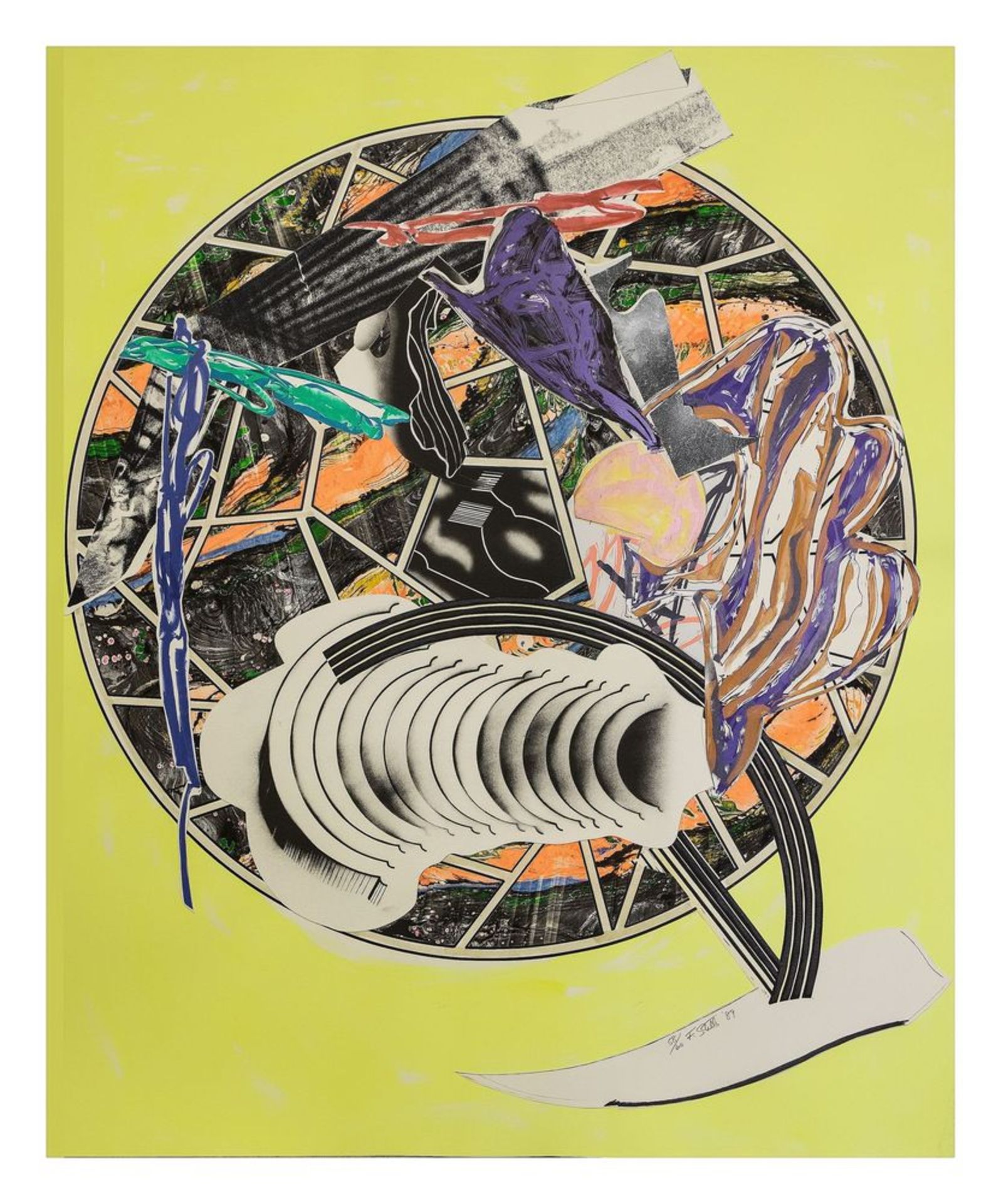 Frank STELLA - The Whale as a Dish, 1989 Silkscreen, litograph, colour linocut, [...]