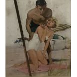 Coby Whitmore (1913-1988) - Couple on the beach, circa 1950s Oil on canvasboard 39,4 [...]