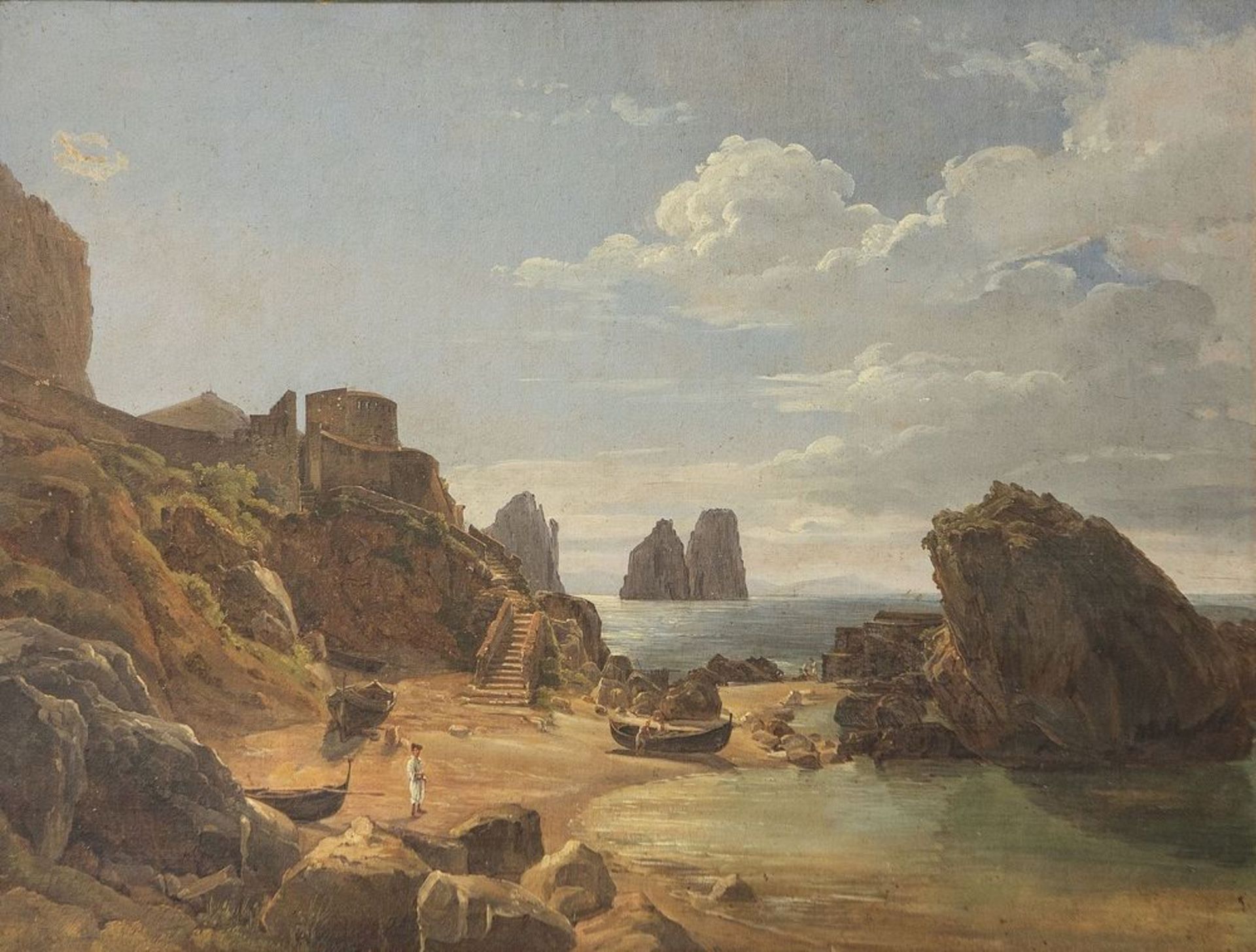 SILVESTR FEDOSIEVICH SHCHEDRIN (1791-1830) - View of Capri with the Faraglioni Signed [...]