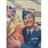 Phil BERRY (XX) - Welcome home, 1954 Gouache on board 56x41 cm Illustration for a [...]