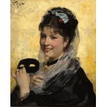 VICTOR GABRIEL GILBERT (1847–1933) - Masceraide Noire Oil on canvas Signed ‘V. [...]