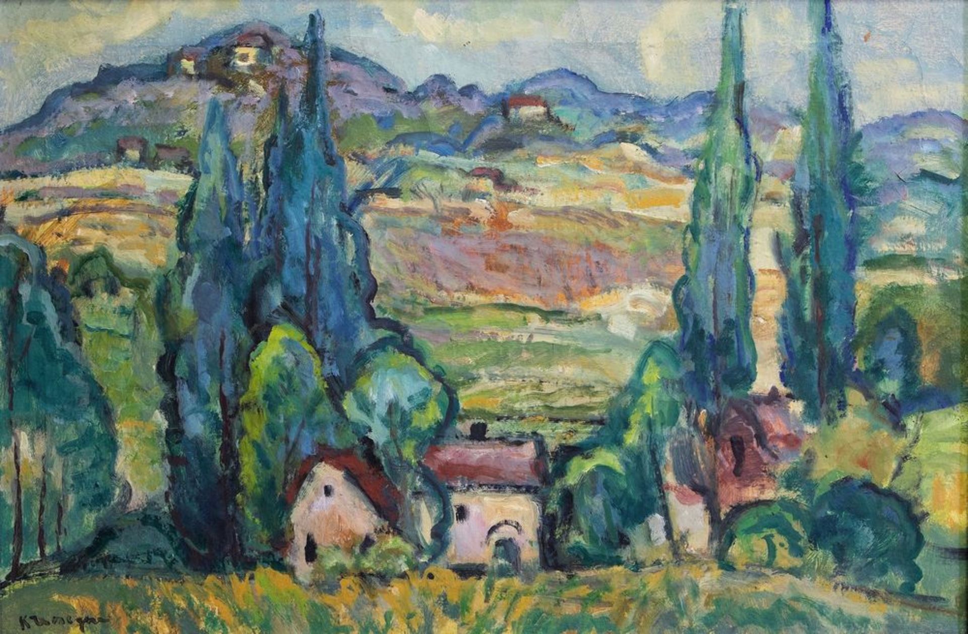 Pinchus KREMEGNE (1890-1981) - Spring landscape Signed (lower left) Oil on canvas 51 [...]