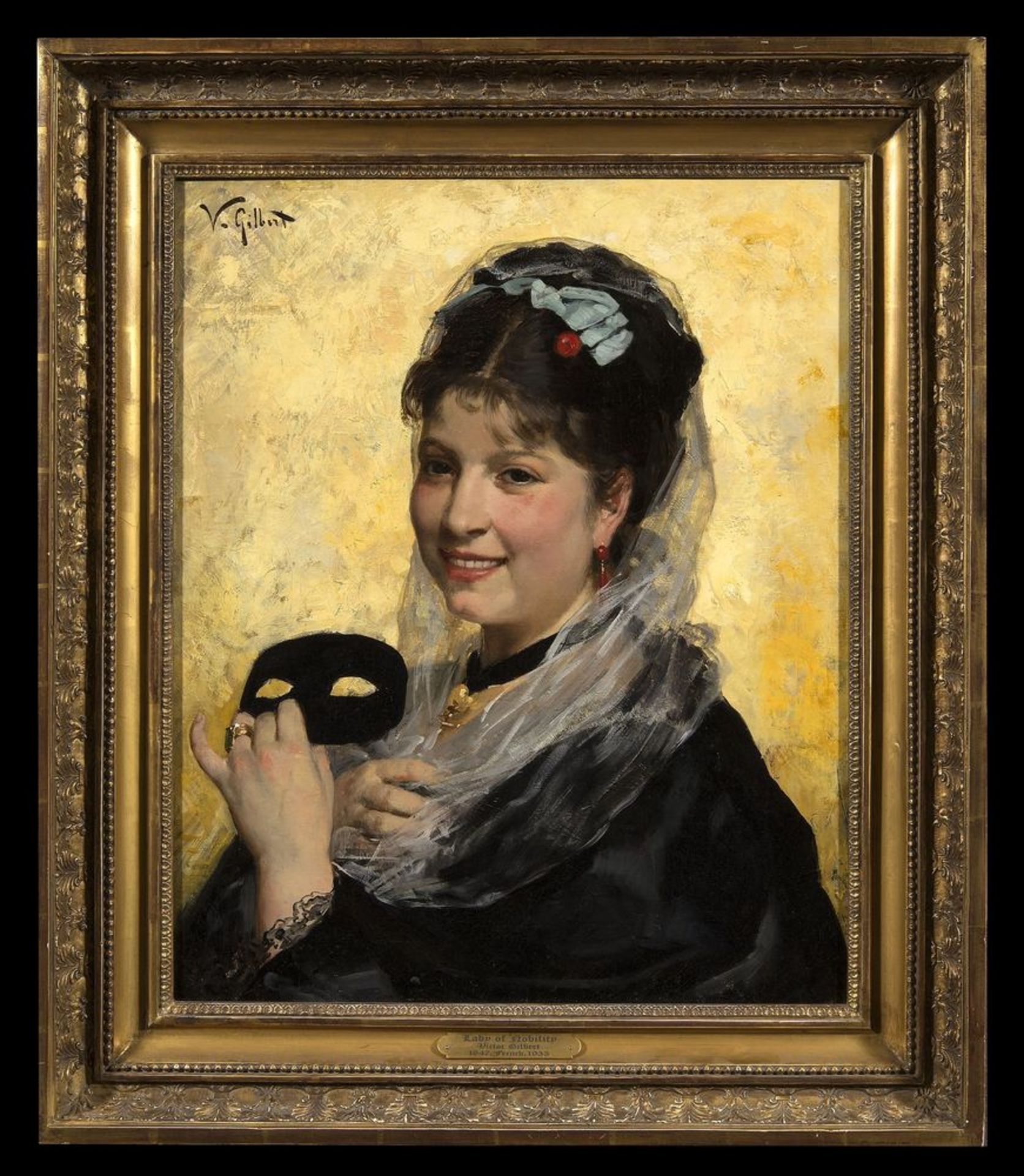 VICTOR GABRIEL GILBERT (1847–1933) - Masceraide Noire Oil on canvas Signed ‘V. [...] - Bild 2 aus 2