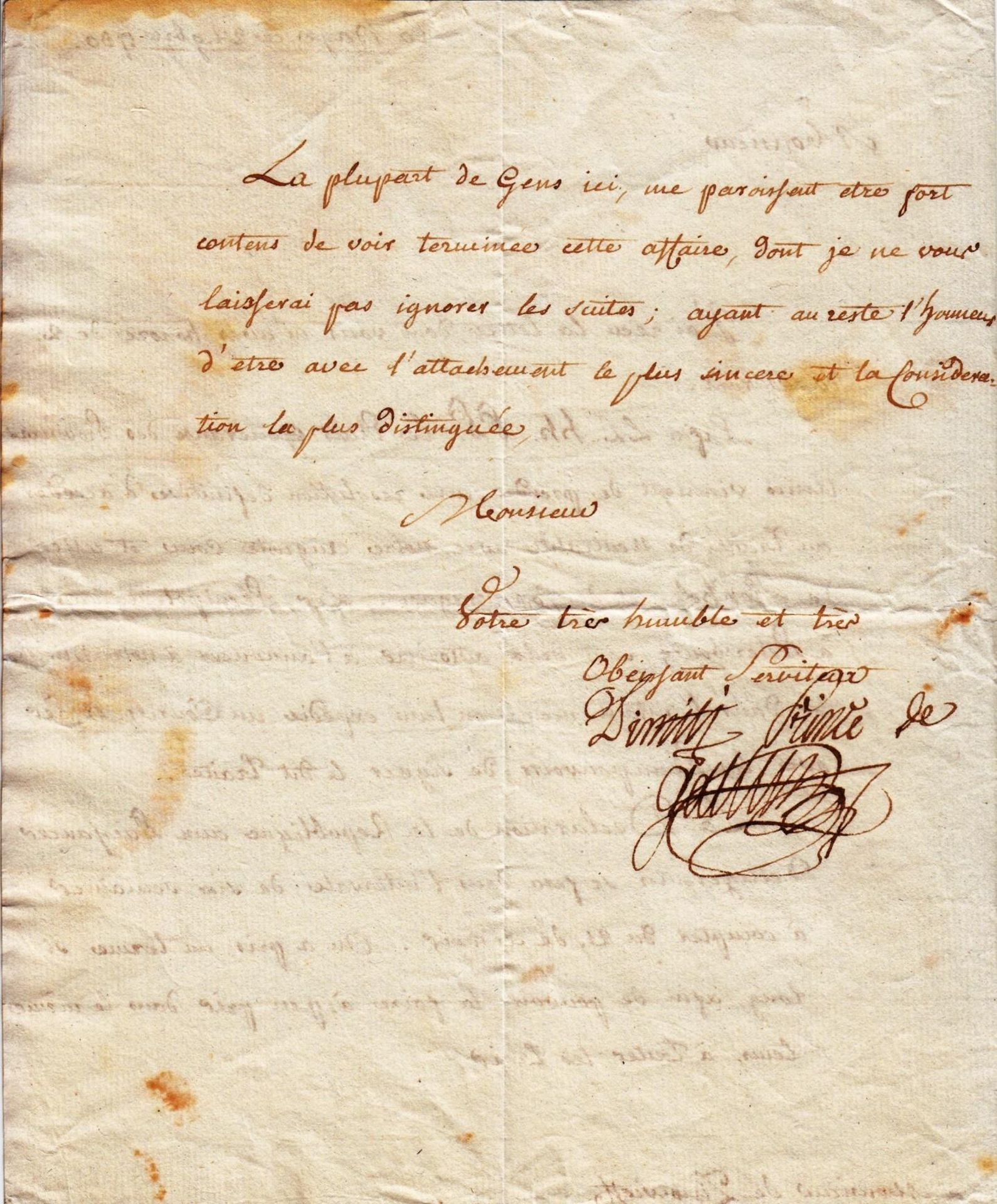 Stepan Stepanovich Zinovyev (1740-1794) Archive Correspondence letters (61) with [...] - Bild 81 aus 136