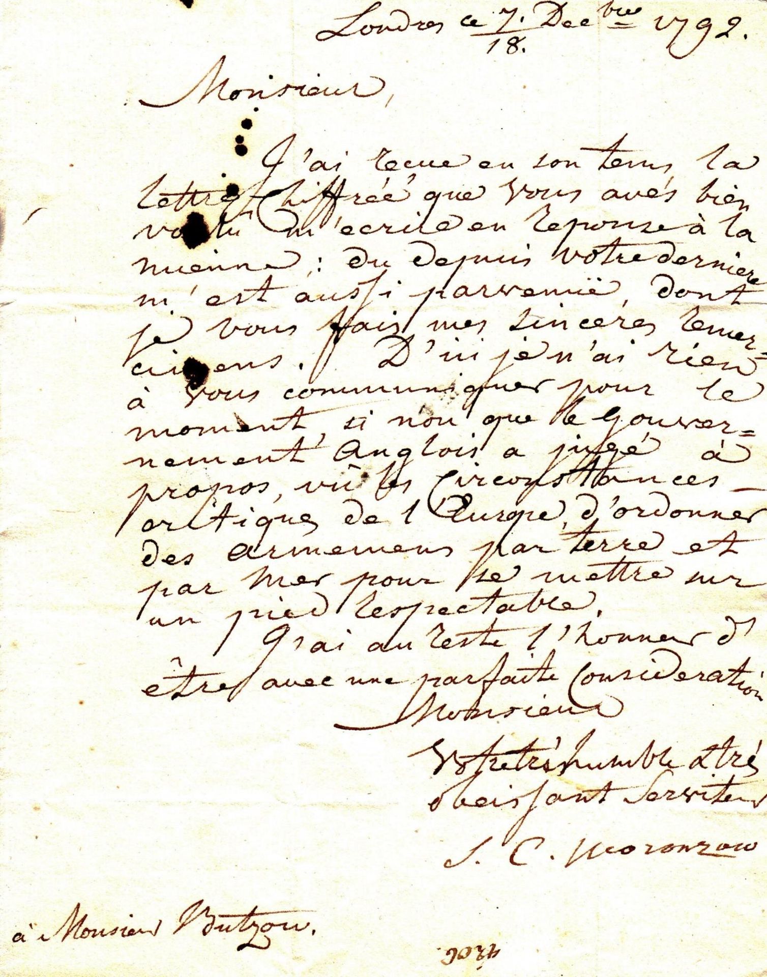 Stepan Stepanovich Zinovyev (1740-1794) Archive Correspondence letters (61) with [...] - Bild 9 aus 136