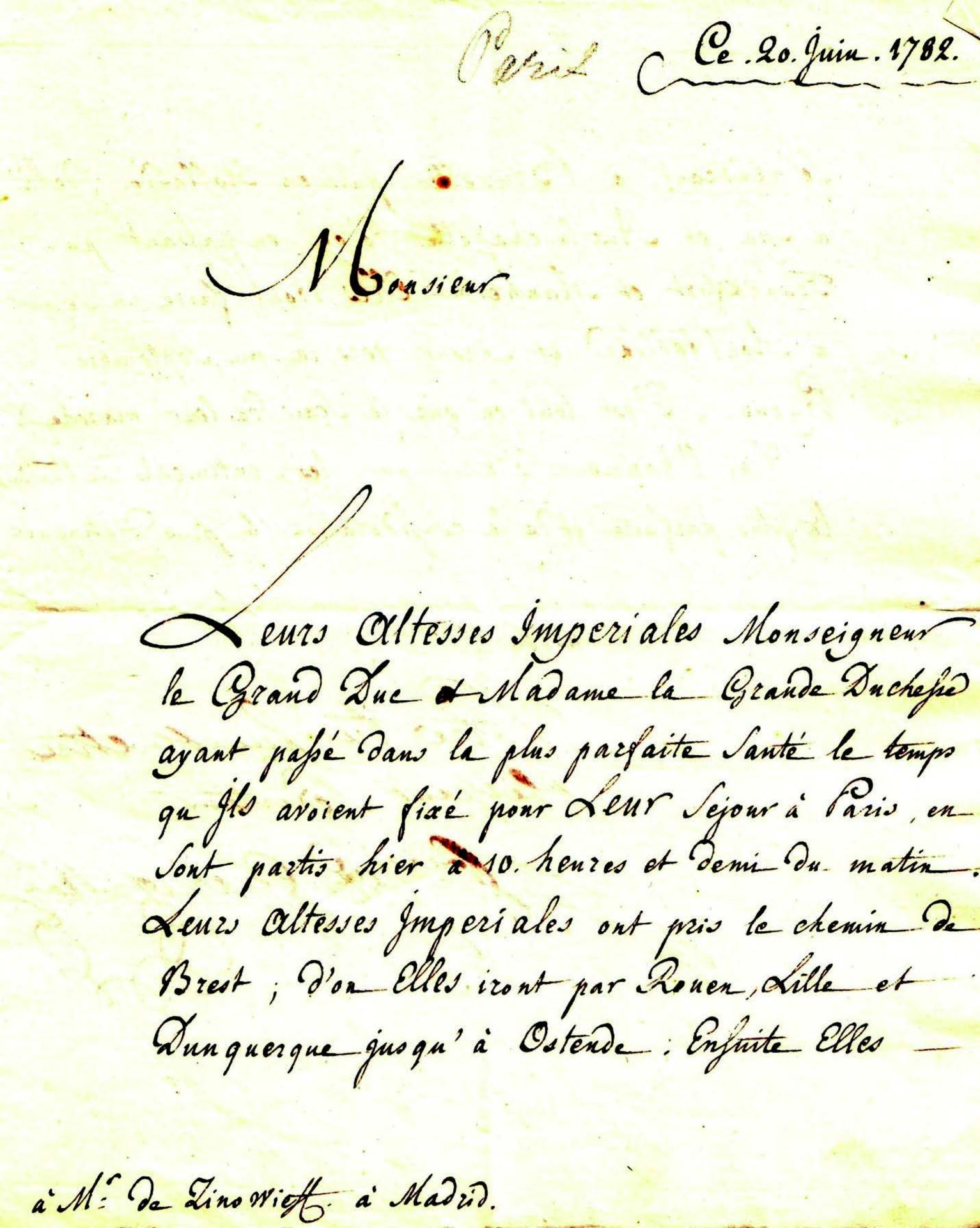 Stepan Stepanovich Zinovyev (1740-1794) Archive Correspondence letters (61) with [...] - Bild 98 aus 136