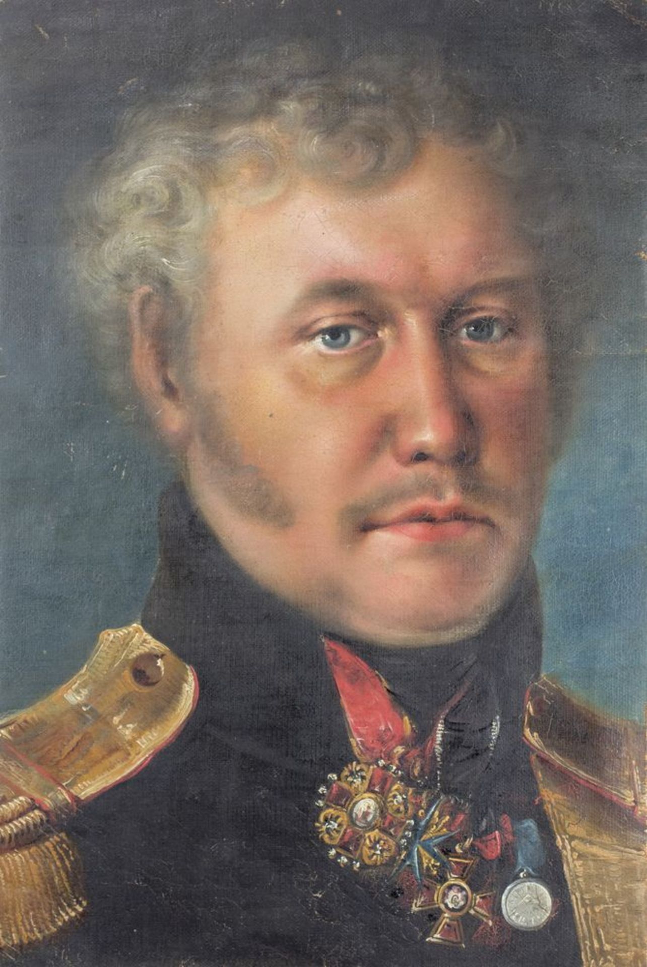 PEINTRE ANONYME DU XIXe Portrait du lieutenant-colonel Theodor Sonnenbach, Commandant [...]