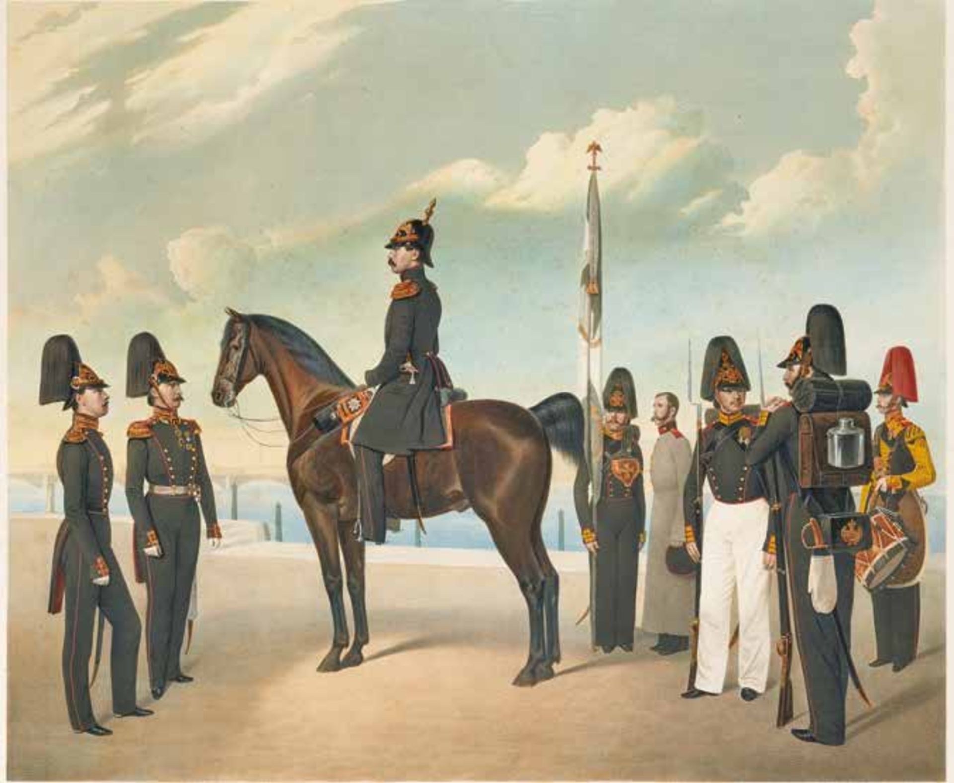 JEBENS (GEBENS), Adolph Ivanovitch (1819-1888) [d’après] Officers and soldiers of [...] - Bild 2 aus 2
