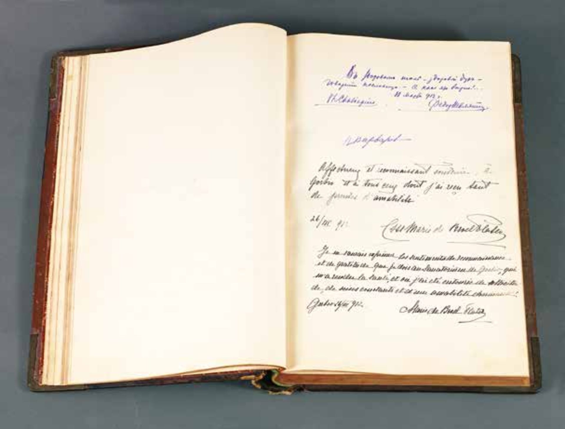 Fyodor Chaliapin (1873-1938), autograph Station climatologique de Gorbio Menton A.M [...] - Bild 2 aus 4