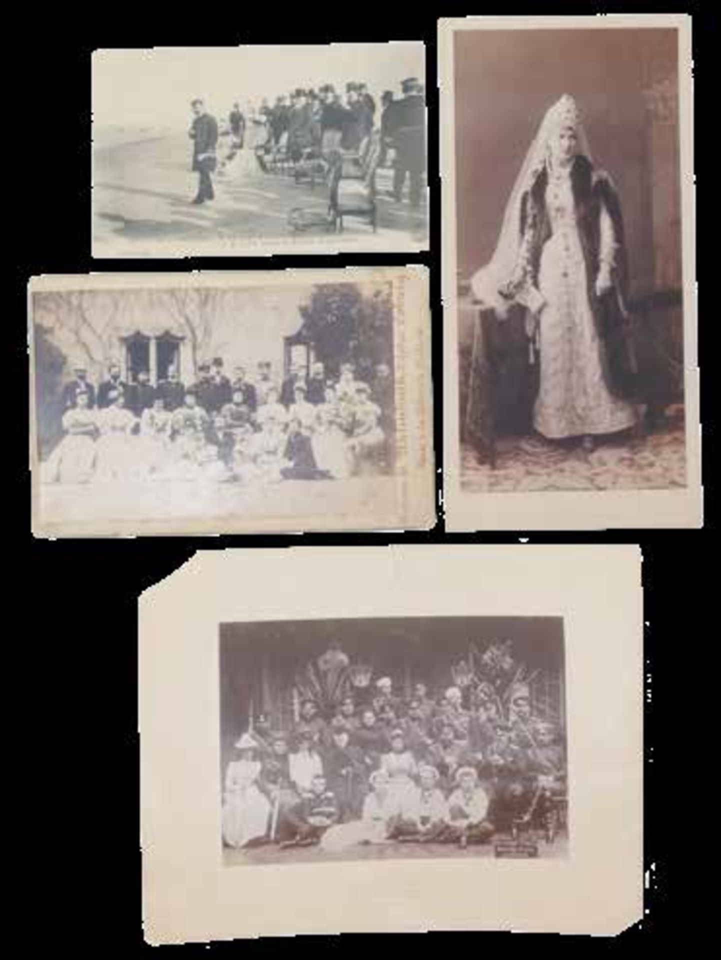 A selection of three photos and postcards with images of the Imperial Family: 1) [...]