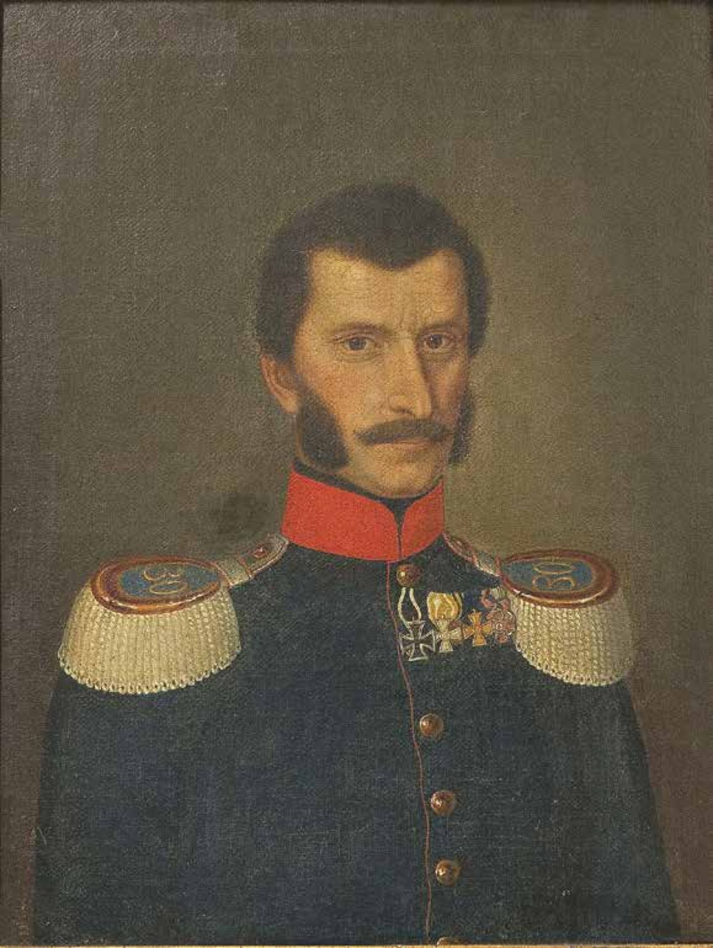 Unknown artist Portrait of the Major of the 30th Infantry Regiment of the Prussian [...] - Bild 2 aus 2