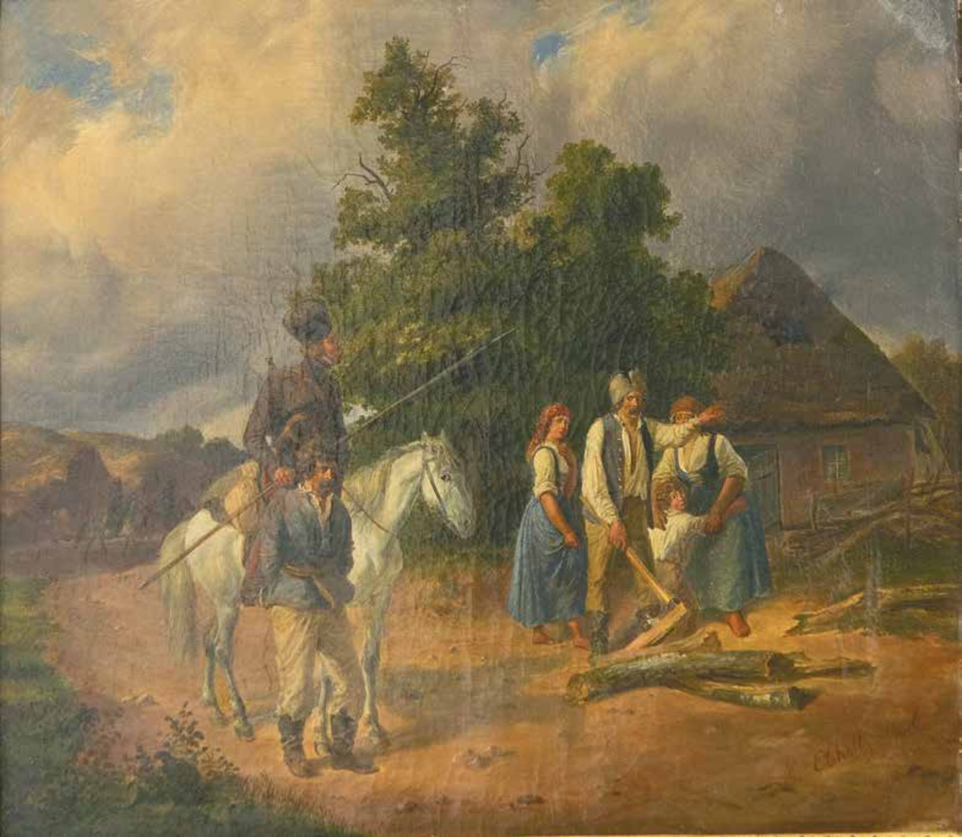 ELSHOLTZ, LUDWIG (1805-1850) An Episode of 1813-1814 campaigns. Russian Cossack [...] - Bild 2 aus 2