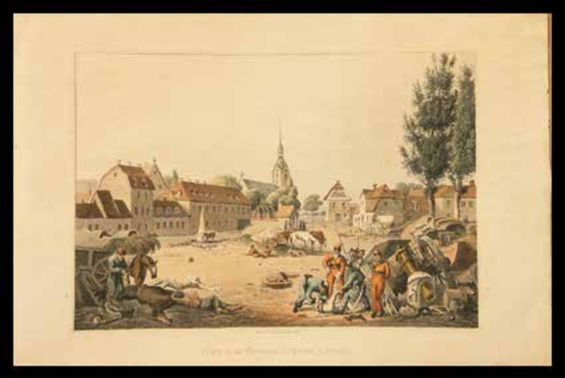 Unknown artist Russian Cossacks in the city of Grimma near Leipzig in 1813. 1815 [...] - Bild 2 aus 2