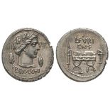 ROMAN COINS - Furius Brocchus, Denarius, Rome, 63 BC, AG 3,90g. Ref : Cr 414/1, RSC [...]