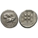 GREEK COINS - Tetradrachm, Akanthos, 430-390 BC, AG 14.25 g, Ref : Pozzi [...]