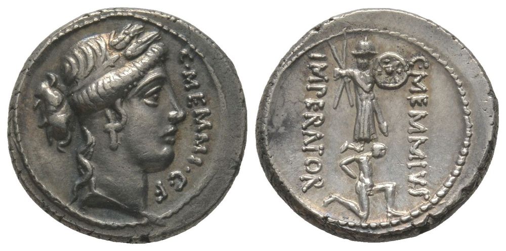 ROMAN COINS - C Memmius CF, Denarius, Rome, 67 BC, AG 4,00 g. Ref : Cr 427/1. RSC [...]