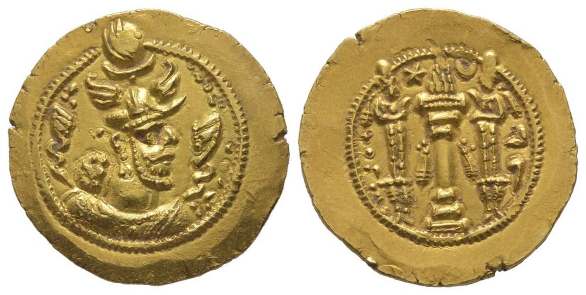 GREEK COINS - Kushano-Sasanians Peroz, AD 457-484 Dinar, AU 4.09g Provenance: [...]