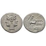 ROMAN COINS - Anonymous, Didrachm, Rome, 225-212 BC, AG 6,39 g. Ref : Cr. [...]