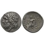 GREEK COINS - Bruttium under Pyrrhos, King of Epeiros 295-272. Tetradrachm, Lokroi, [...]