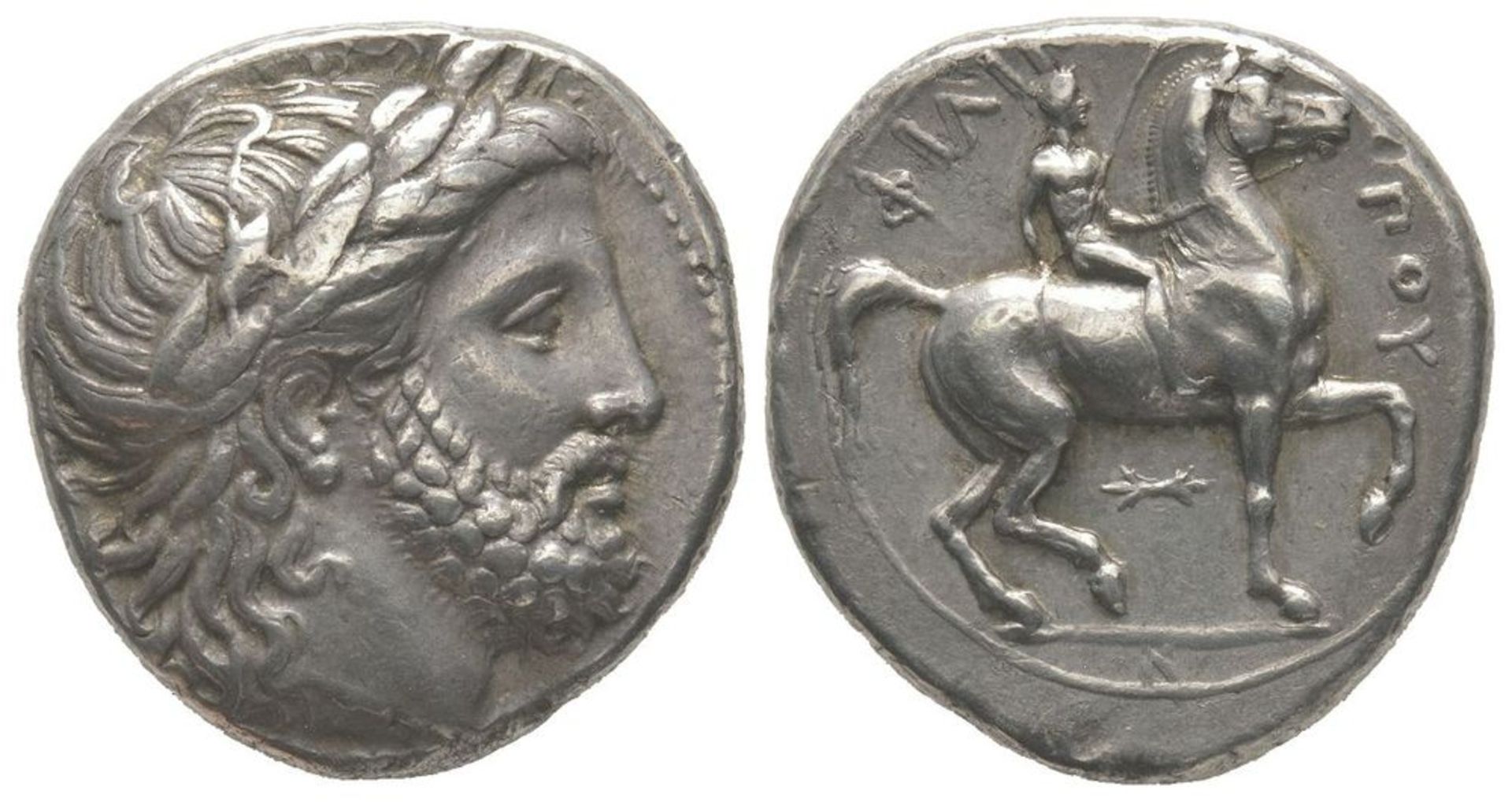 GREEK COINS - Philip II (359-336) Tetradrachm, Pella, 342/1-337/6, 14,42g. Ref : Le [...]