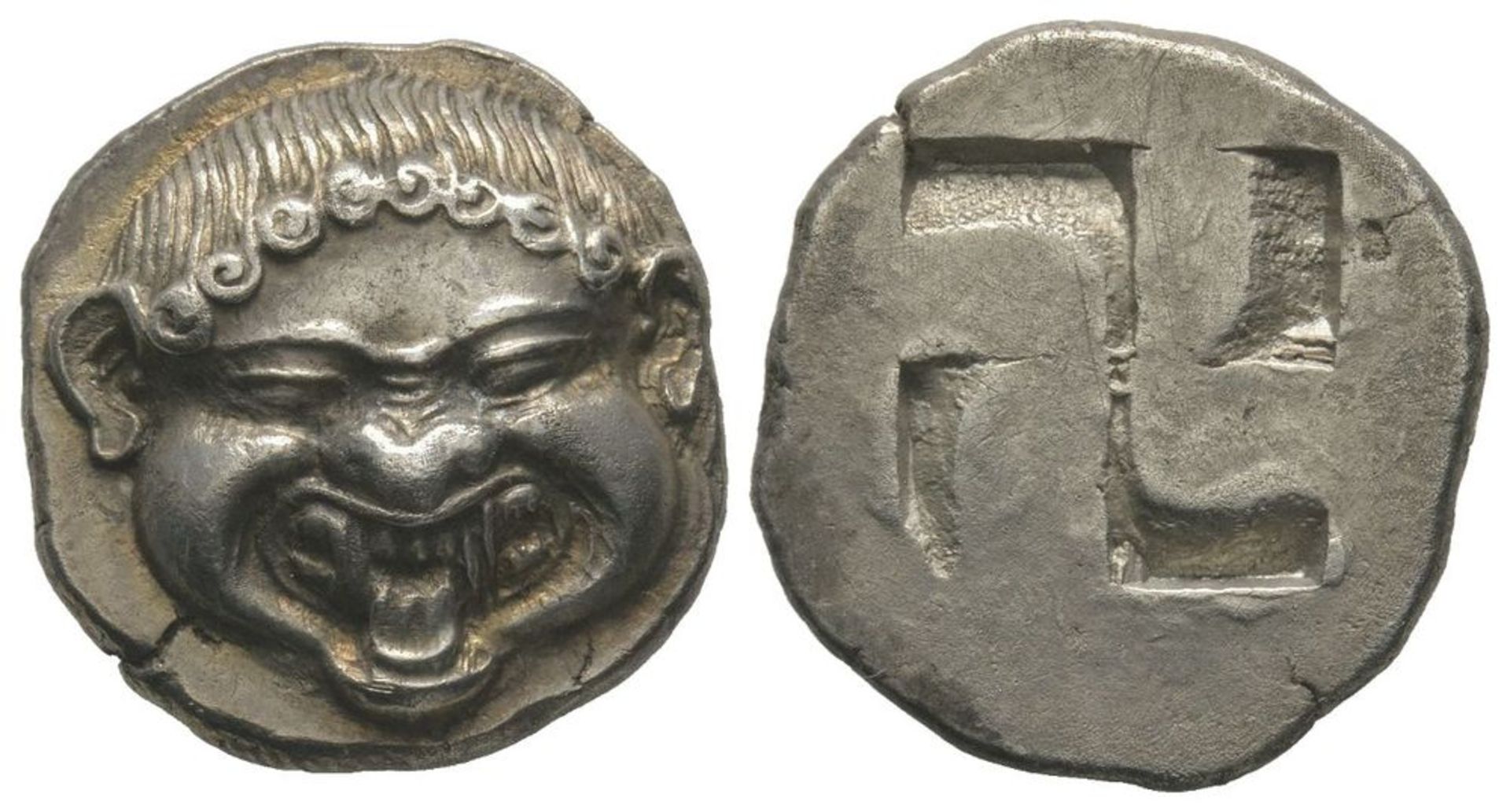 GREEK COINS - Macedonia Stater, Neapolis, 525-450 BC, AG 9,94 g. Ref : BMC 5.6, Sear [...]