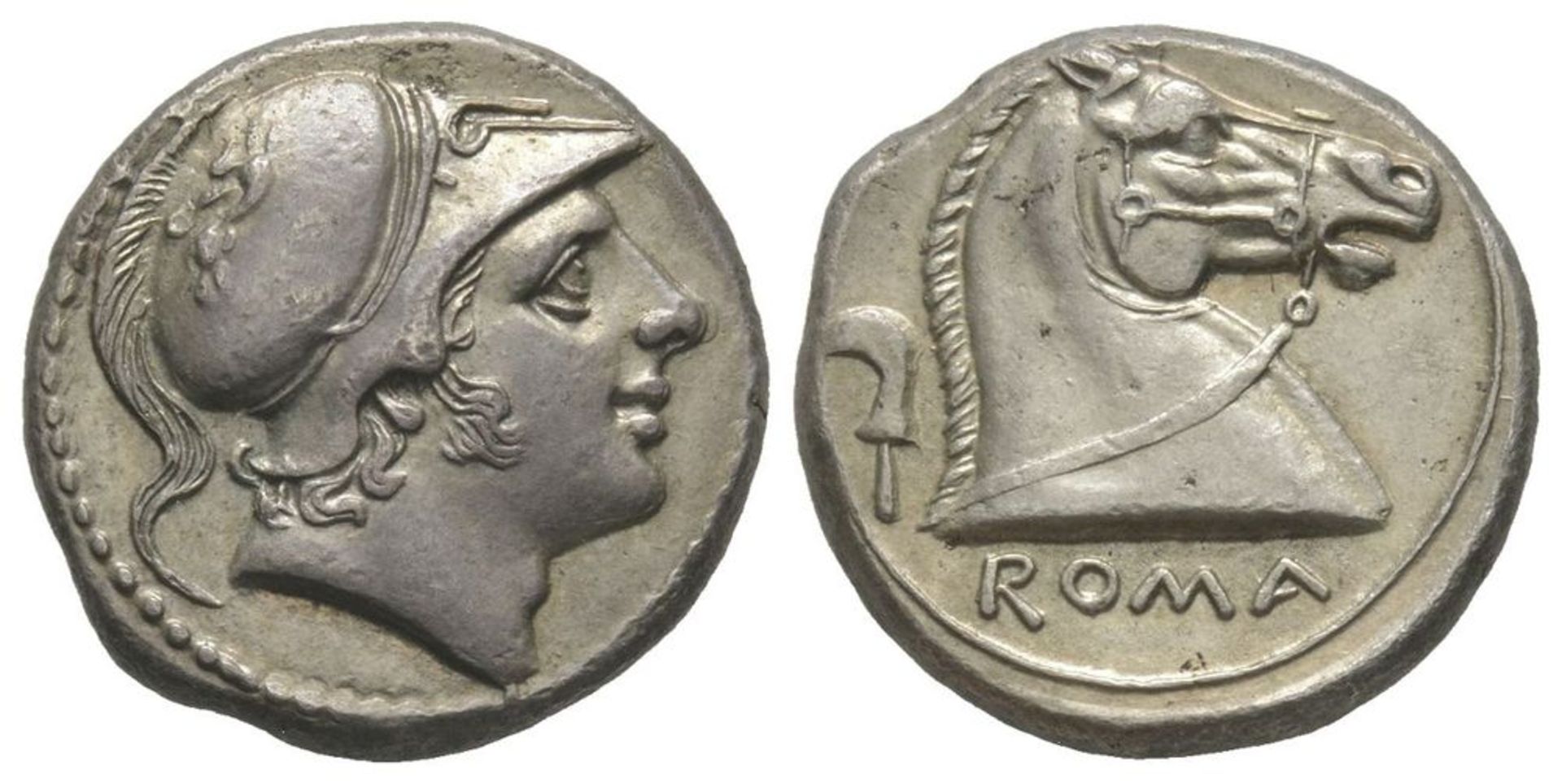 ROMAN COINS - Romano Campanian, Didrachm, Rome, 241-235 BC, AG 6,59 g. Ref : Cr. [...]