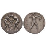 GREEK COINS - Aspendos, Pamphylia, circa 380/75 - 330/25 BC, Stater, AG [...]