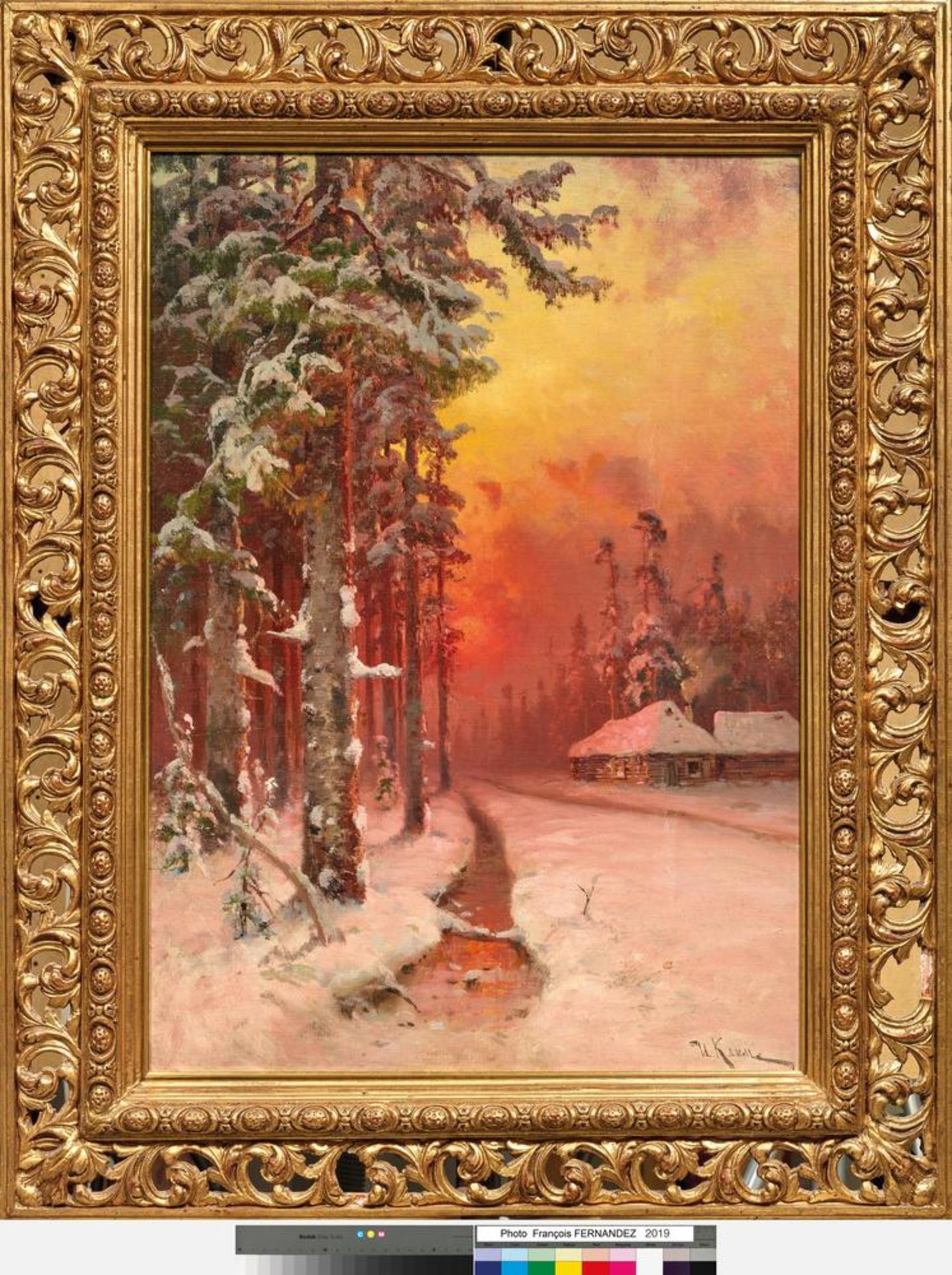 I. Klim - Winter forest Signed in Cyrillic ‘I Klim’ (lower right) Oil on [...] - Bild 4 aus 4