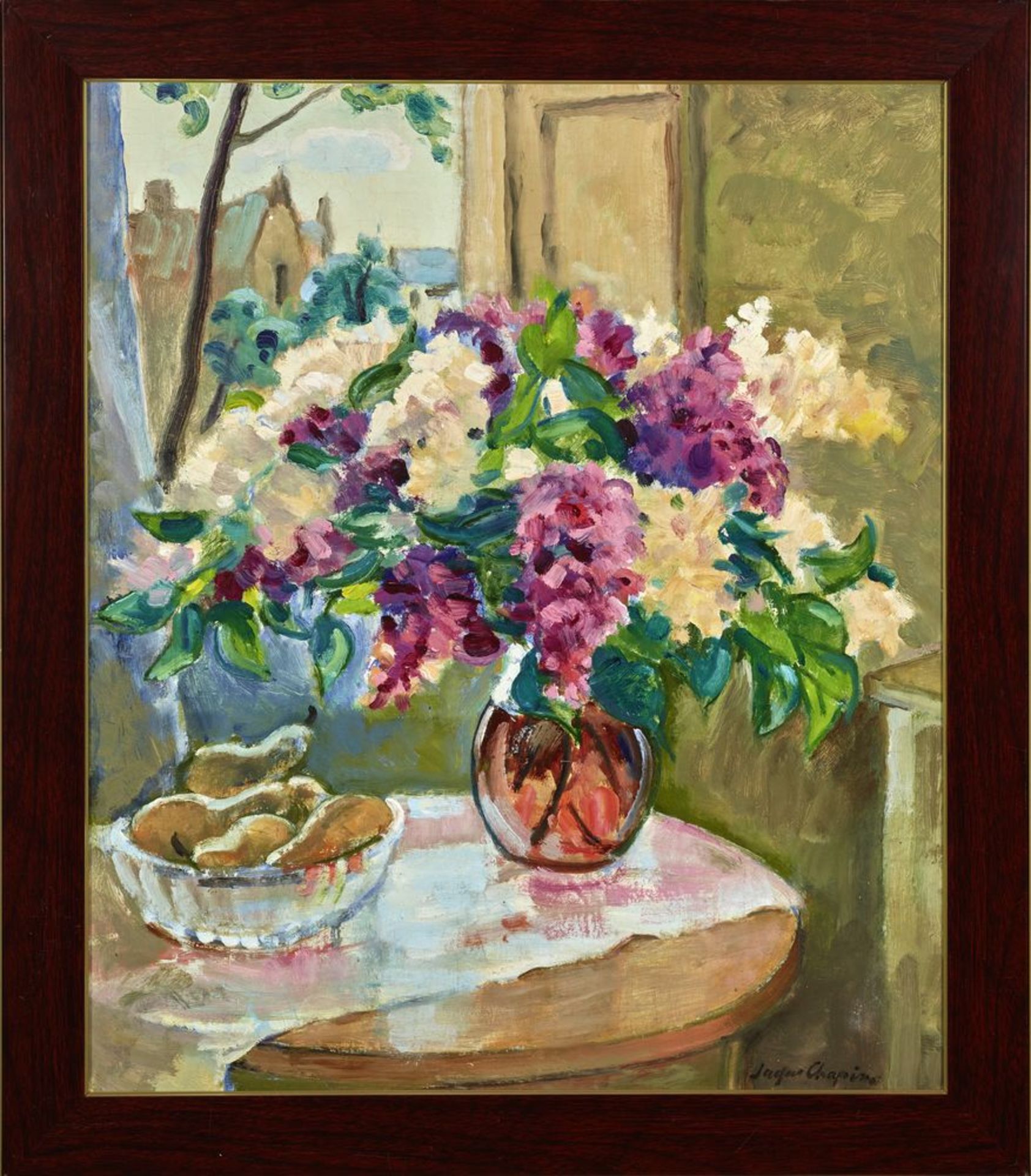 JAQUE SHAPIRO (1887/97-1972) - Flowers Signed «Jaque Chapiro» (lower right) Oil on [...] - Bild 3 aus 4