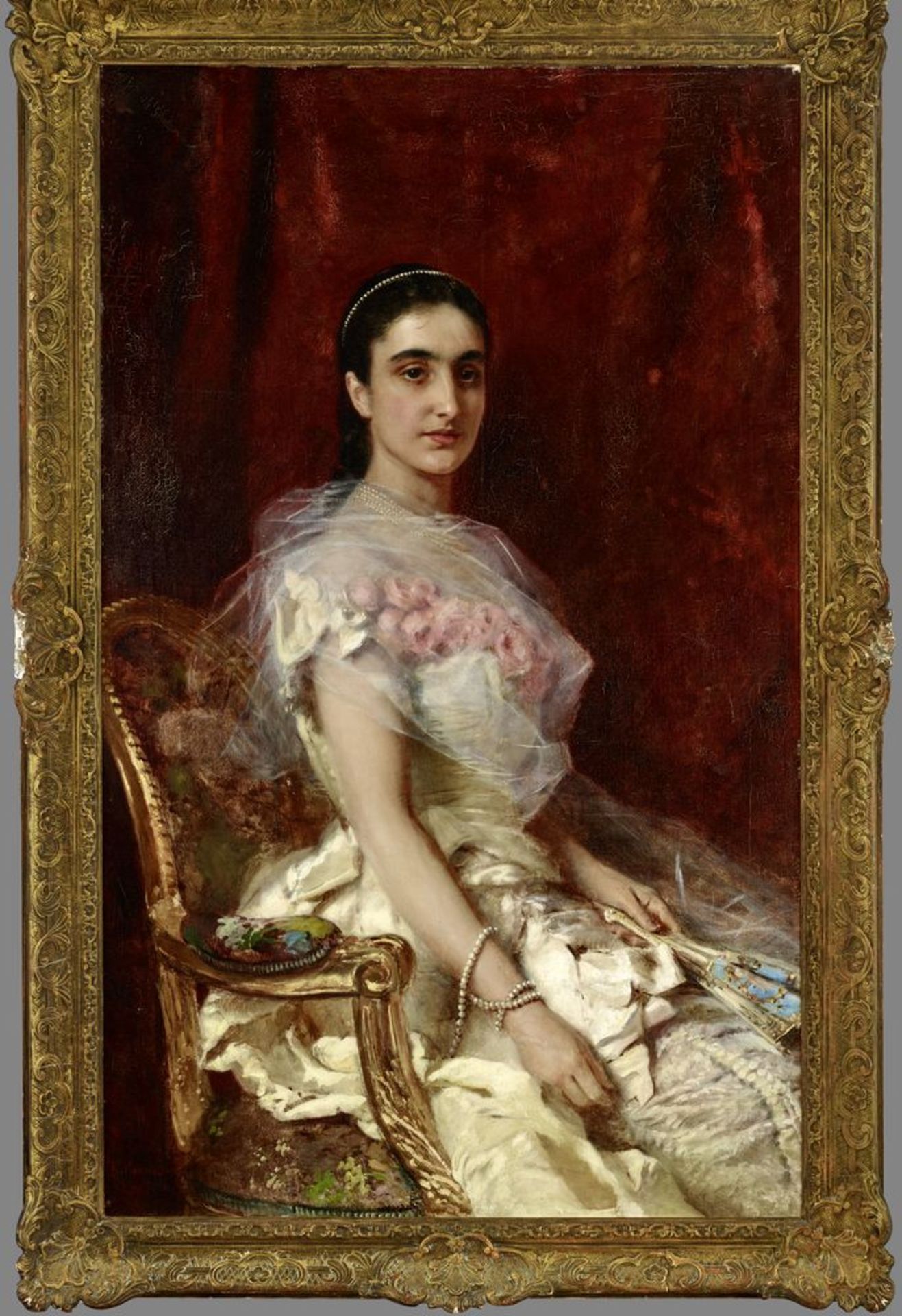 KONSTANTIN YEGOROVICH MAKOVSKY (1839-1915) - Portrait of an elegant lady with a [...] - Bild 4 aus 7