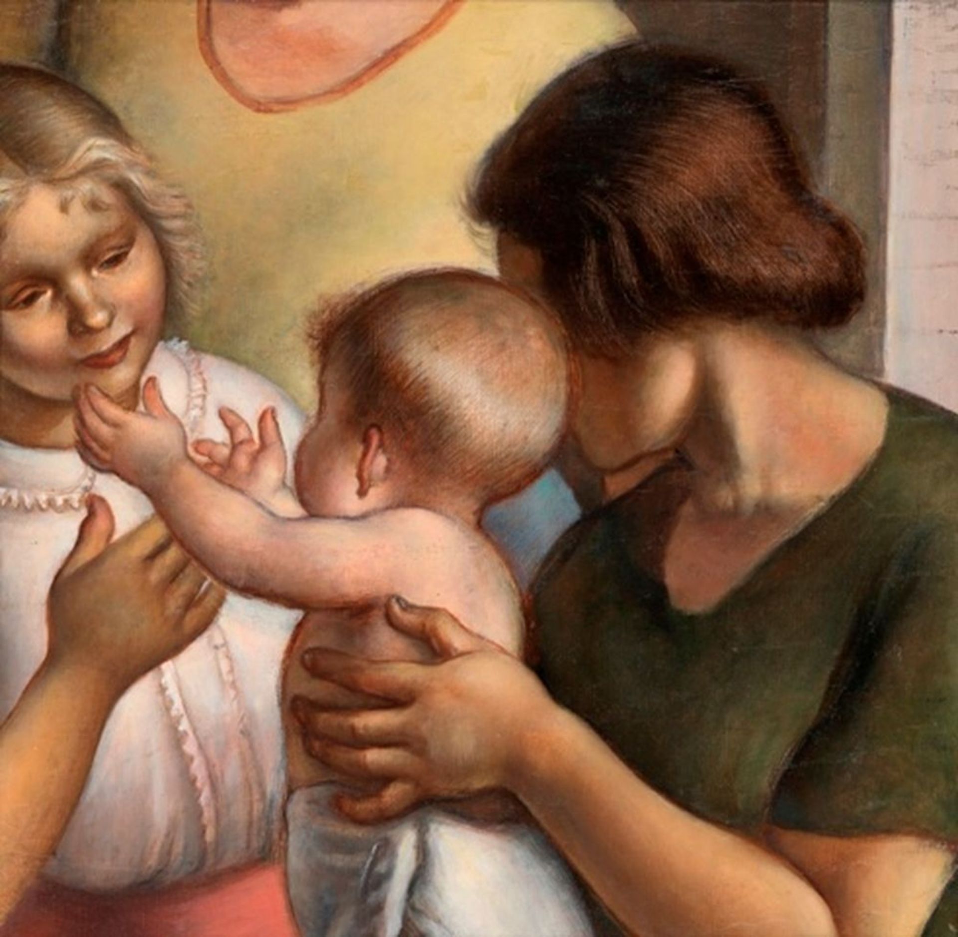 SIMKA SIMKHOVITCH (1885-1949) - Portrait of the Artist's Family Oil on canvas 61 x 61 [...]