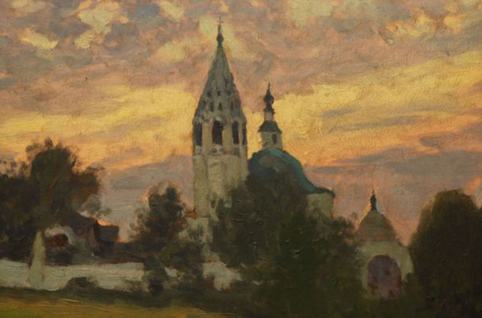 DMITRI MARTEN (1860 - 1918) - Church of Saints Boris and Gleb, 1900 Signed (lower [...]