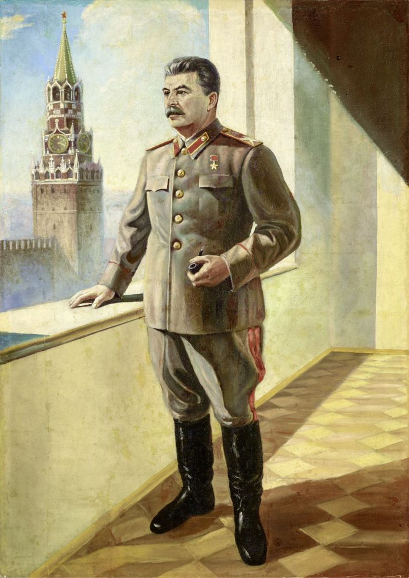 UNKNOWN ARTIST - Stalin Oil on canvas 120.6 x 86 cm - [...]