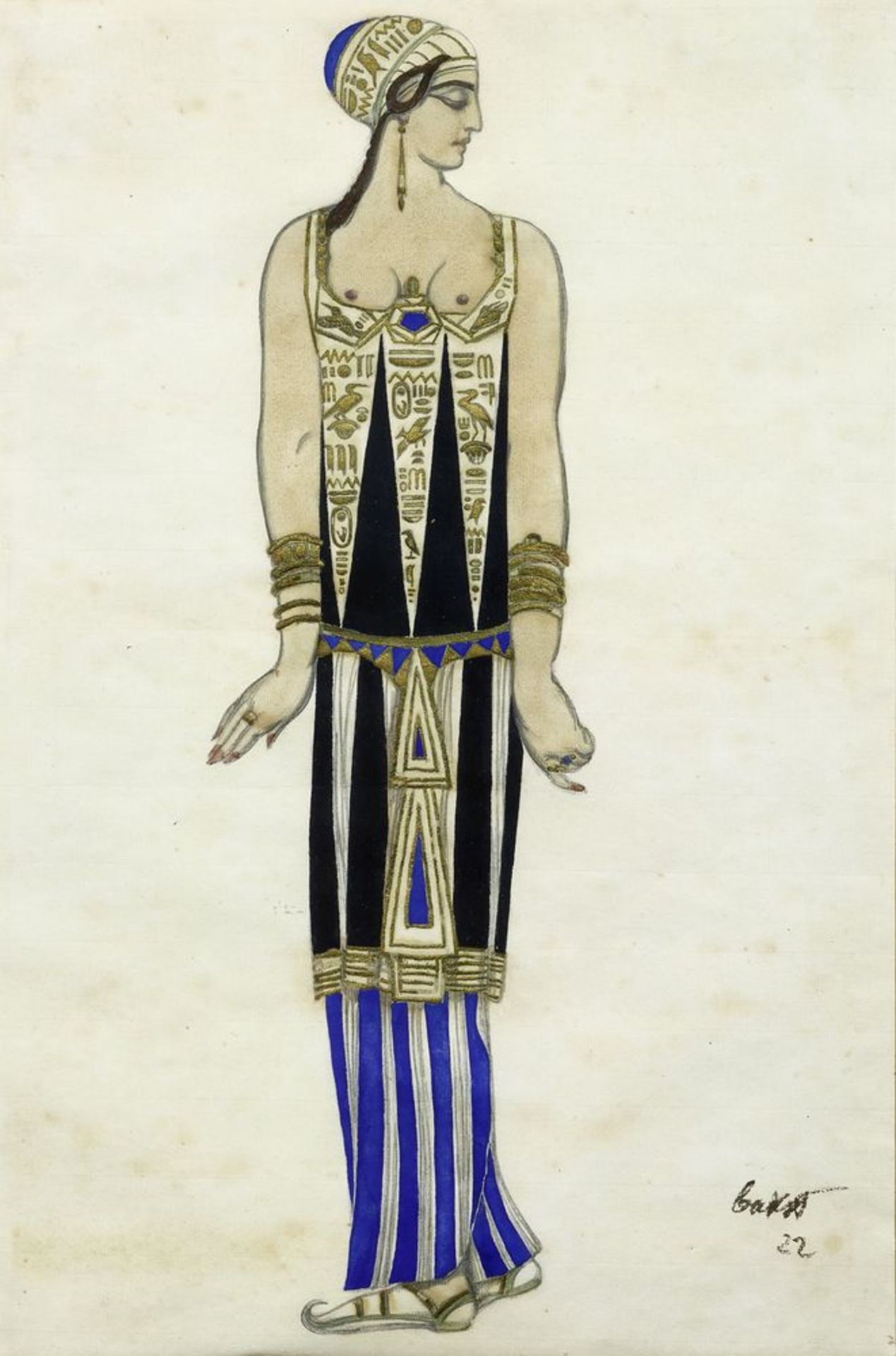 LEV BAKST (1866-1924) - Costume design for the ballet ‘Phaedra’ for Ida [...] - Bild 2 aus 4