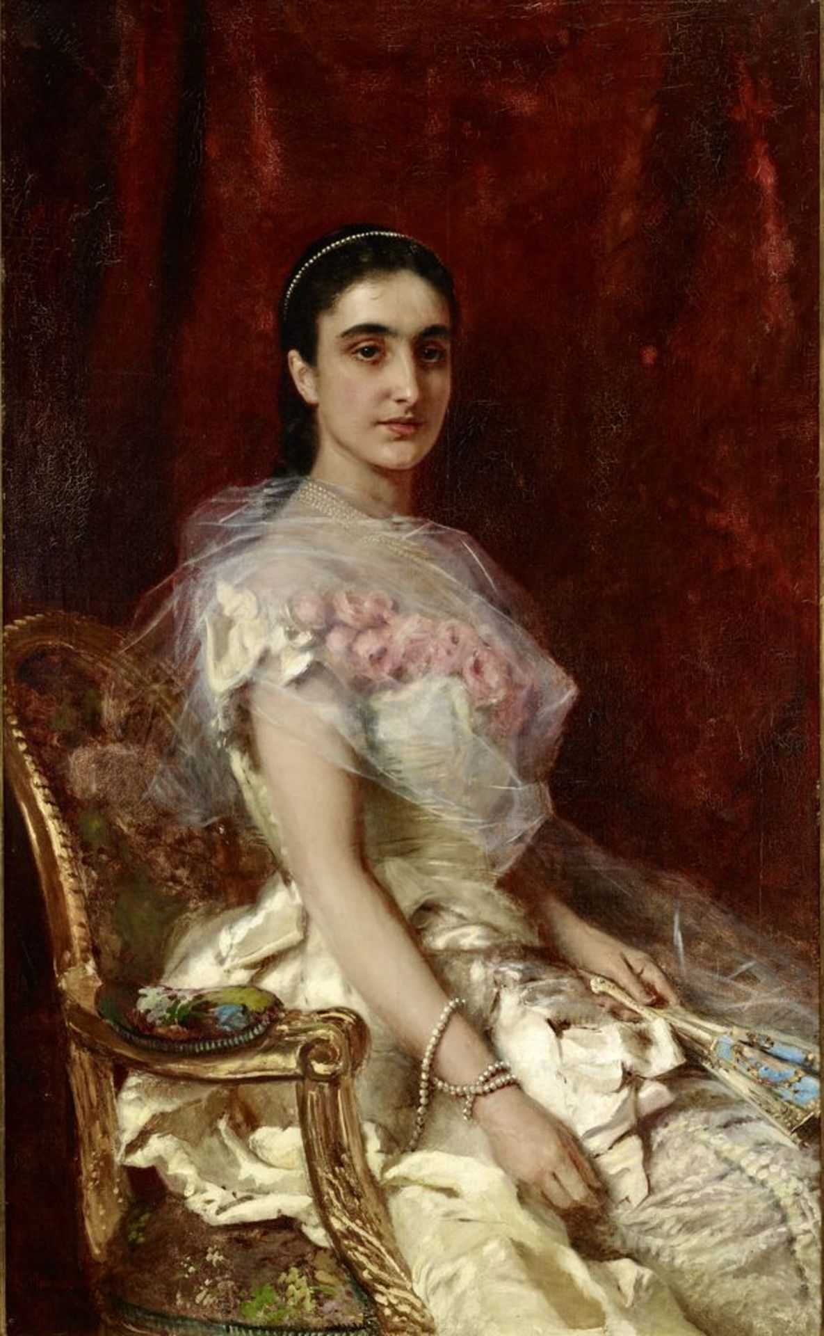 KONSTANTIN YEGOROVICH MAKOVSKY (1839-1915) - Portrait of an elegant lady with a [...] - Bild 2 aus 7