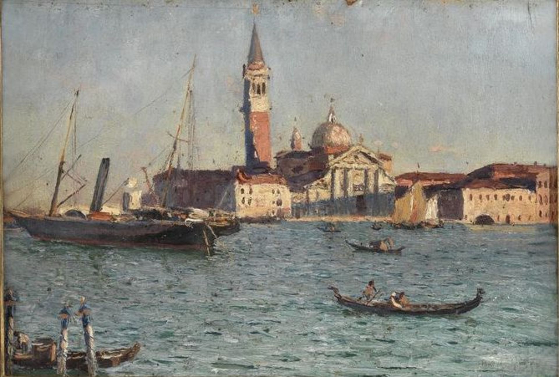 NIKOLAI NIKOLAEVICH DUBOVSKOY (1859-1918) - Venice Embankment, 1895 Oil on [...]