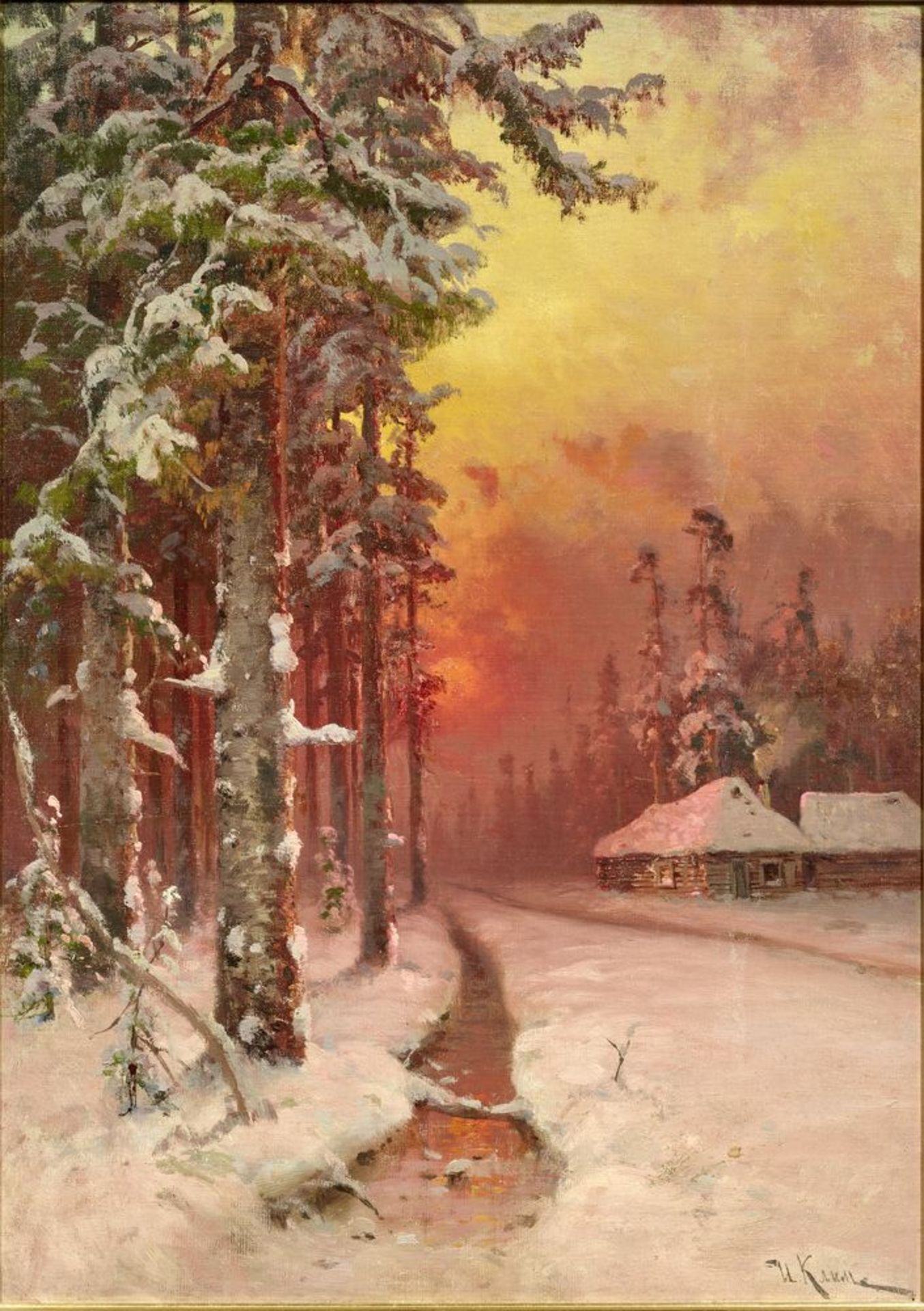 I. Klim - Winter forest Signed in Cyrillic ‘I Klim’ (lower right) Oil on [...]