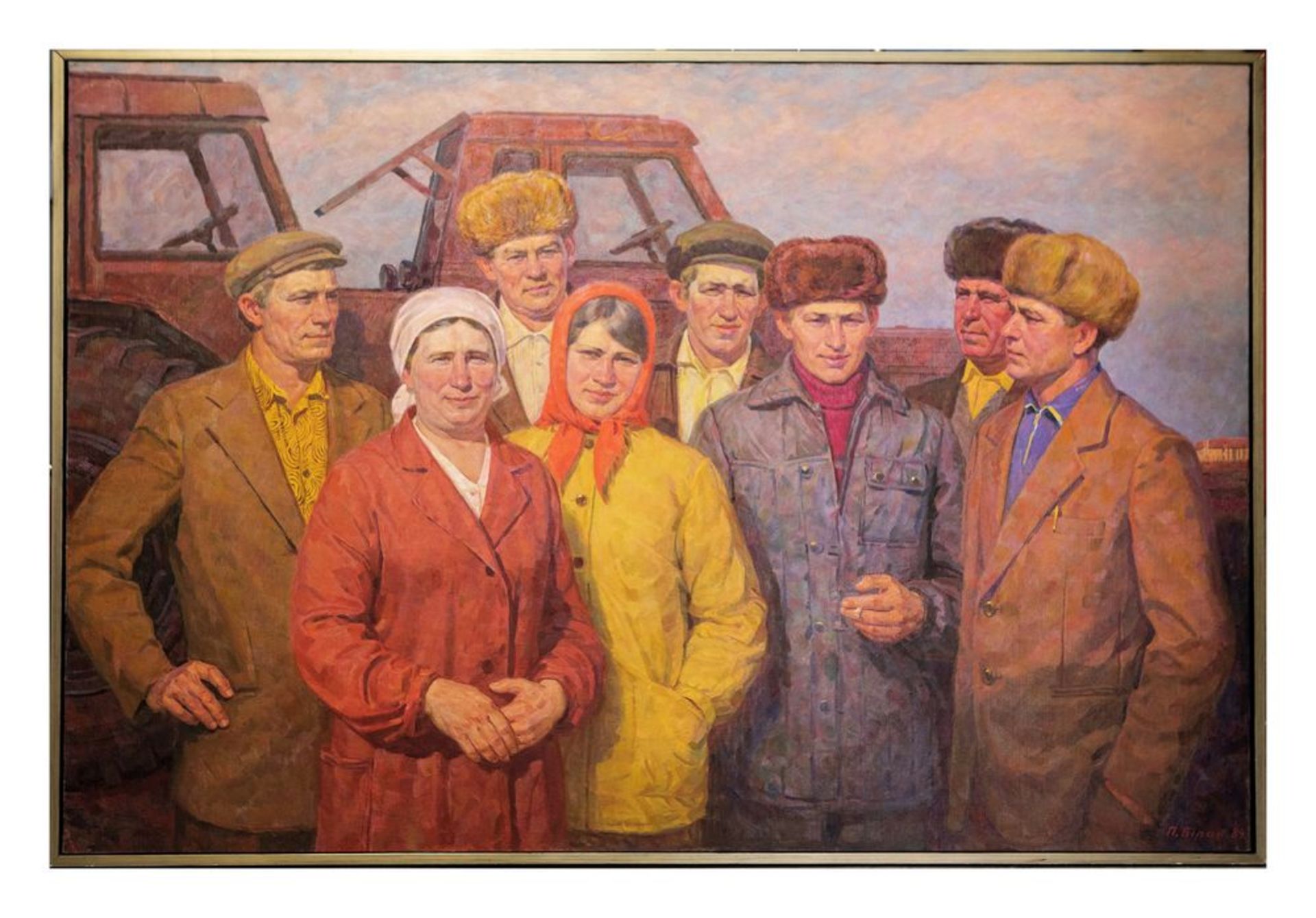 PETR ILICH BILAN (1921-1996) - The Collective farmers Signed, inscribed and dated [...]