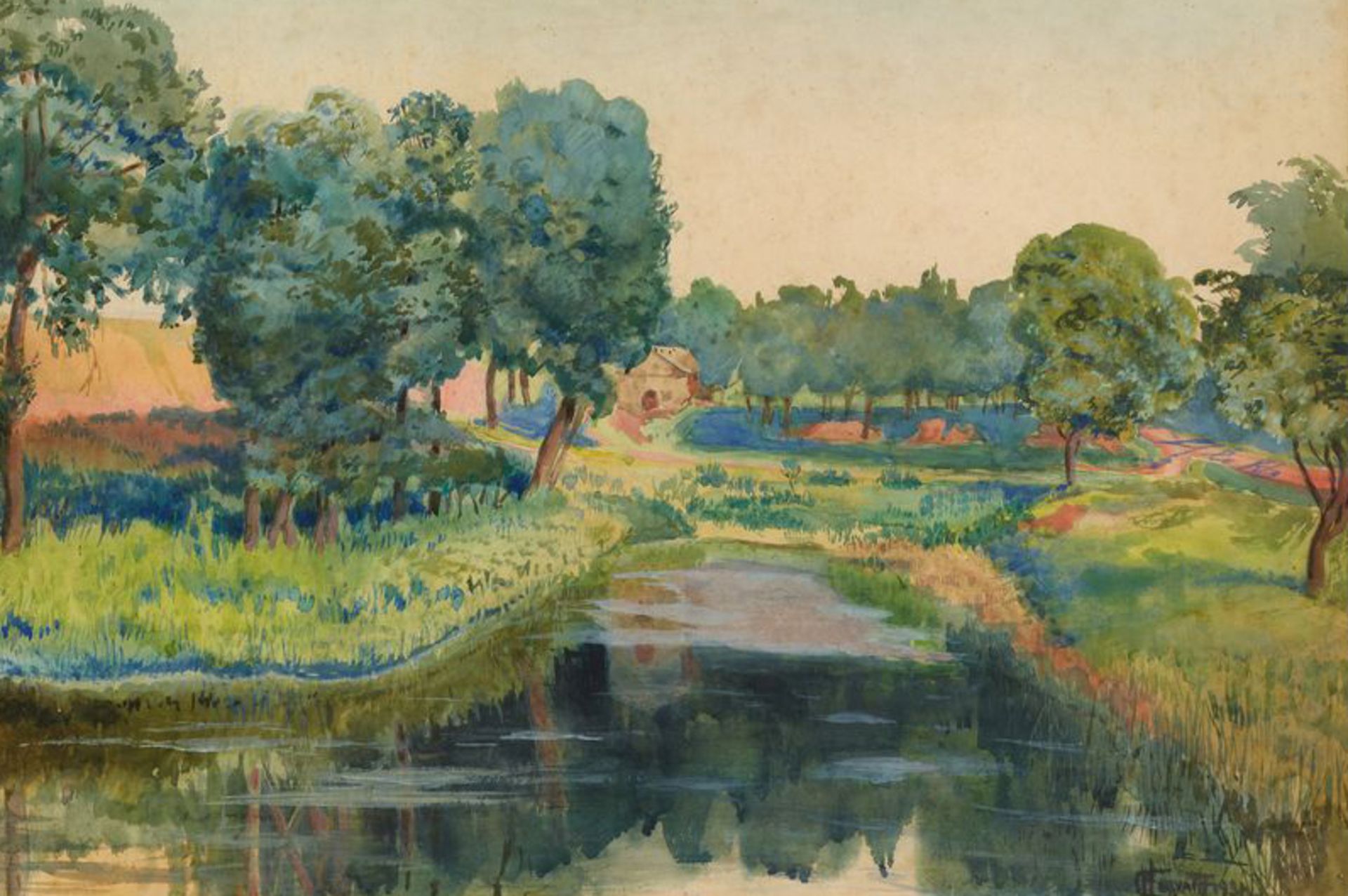 Camilla Albertovna Benois (1878 – 1953) - Untitled (Beijing gardens) Signed (lower [...]