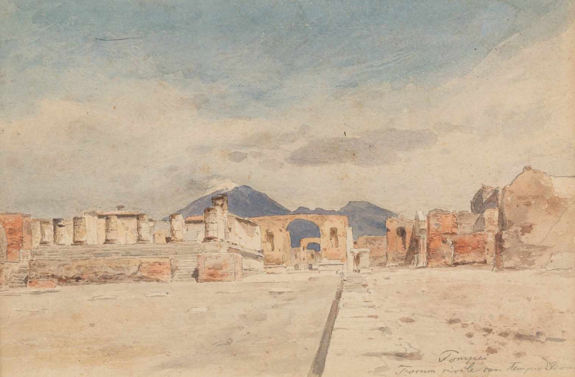 RICHARD STUTTERHEIM1878 - 1961Drei Aquarelle: Brandung bei Capri / Pompei / Ruinen Aquarell, - Bild 2 aus 3