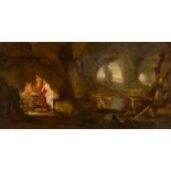 ABRAHAM VAN CUYLENBORCH1620 Utrecht - 1658 EbendaDIANA MIT DEN NYMPHEN IN DER GROTTE Öl auf Holz,
