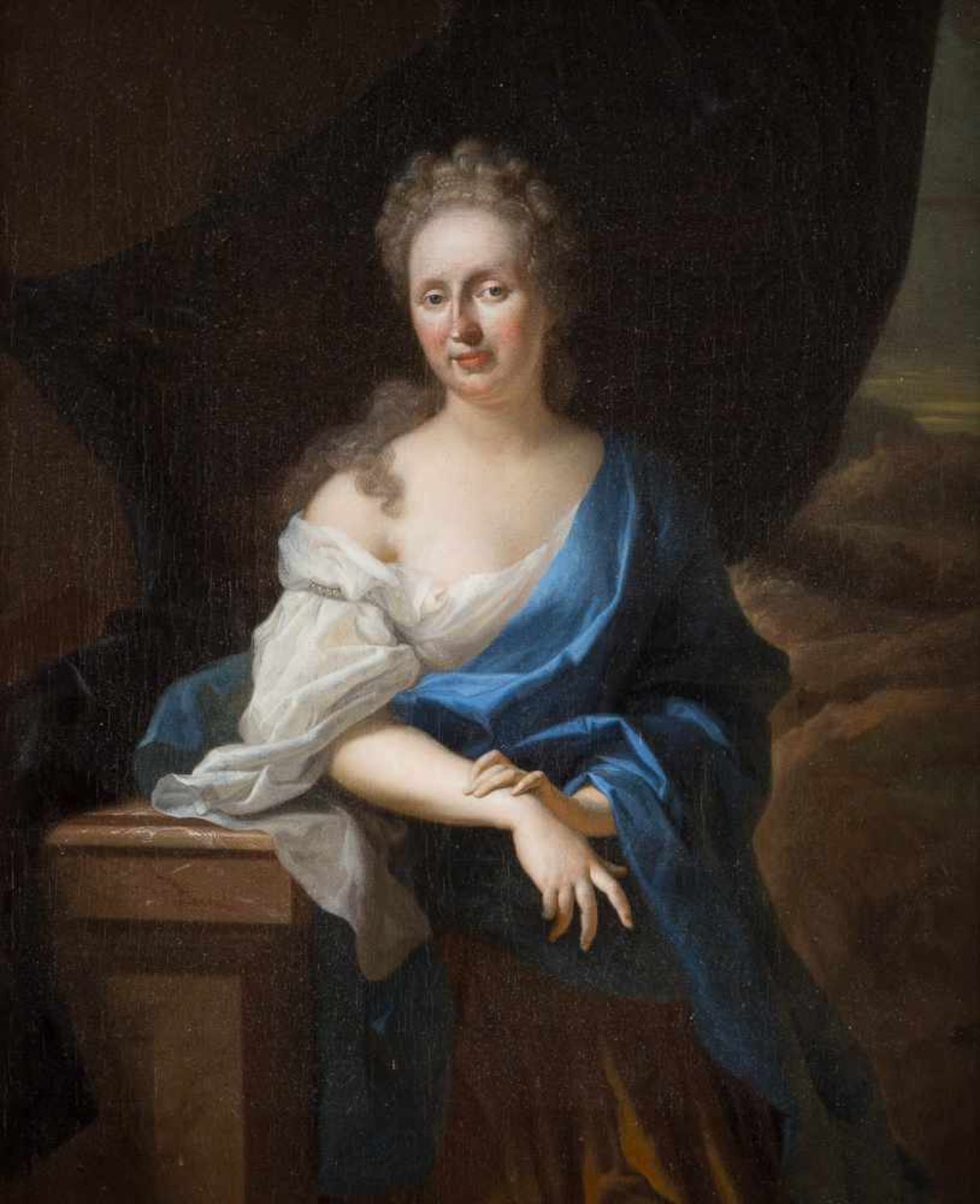 CASPAR NETSCHER (ATTR.)1639 Heidelberg - 1684 Den HaagPORTRAIT EINER DAME Öl auf Leinwand. 48,5 cm x