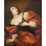 JAN COSSIERS (WERKSTATT/SCHULE)1600 Antwerpen - 1671 EbendaMARIA MAGDALENA Öl auf Leinwand (