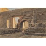 RICHARD STUTTERHEIM1878 - 1961Drei Aquarelle: Brandung bei Capri / Pompei / Ruinen Aquarell,