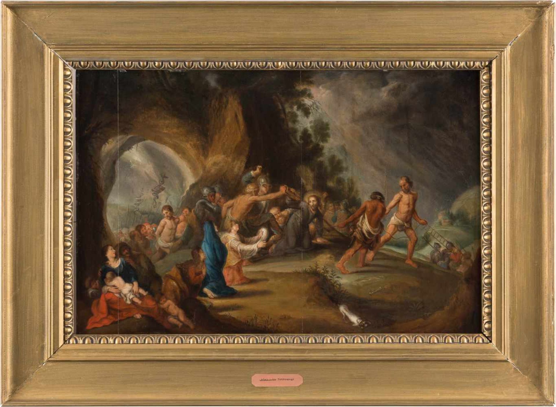 FRANS FRANCKEN II (NACHFOLGER DES 19. JH.)1581 Antwerpen - 1642 EbendaKREUZTRAGUNG CHRISTI Öl auf - Image 2 of 2