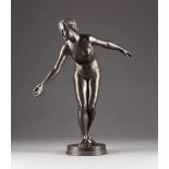 GEORG KEMPER1880 Oelde - 1948 ebendaFrauenakt mit einer Muschelschale Bronze, braun patiniert. H. 51