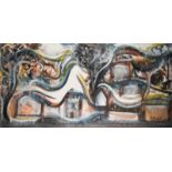JORDI MARAGALL MIRA1936 Barcelona'BOIRA' Öl und Acryl auf Leinwand. 96,5 x 194 cm. Unten rechts
